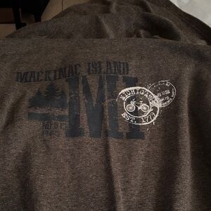 Mackinaw island dark gray sweatshirt blanket indoor or outdoor beach fire etc